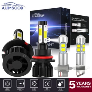 9007/HB5 LED Lights Dual Bulbs Kit+H3 Fog Light for Subaru Impreza 2002-2003 - Picture 1 of 17
