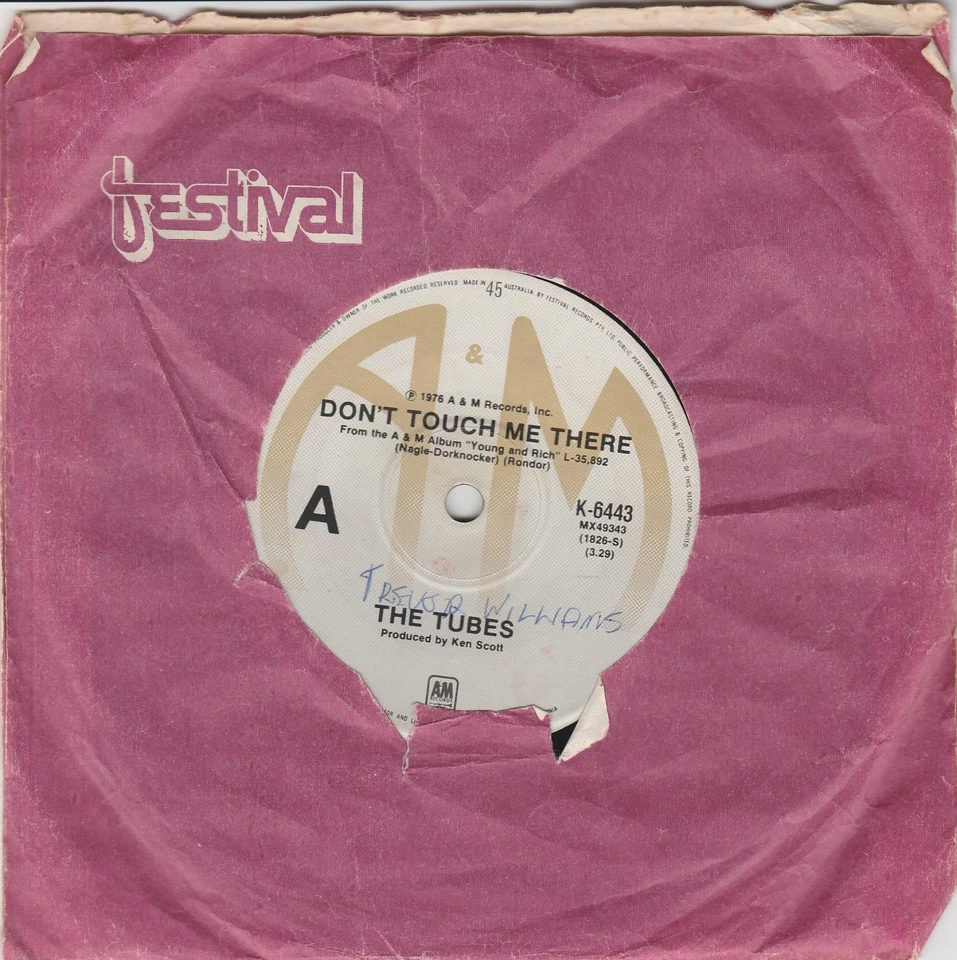 The Tubes - Don't Touch Me There / Proud To Be An American -1976 7" single 45rpm - Image 1 of 1