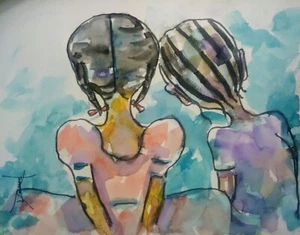 Original African American Large 20x20 Gallery Wrapped Canvas Reproduction - Picture 1 of 1