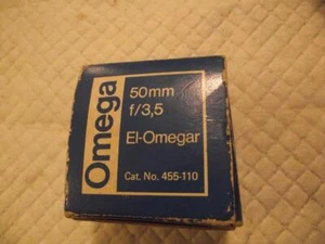 OMEGA EL-OMEGAR 50MM F3.5 ENLARGING LENS, CAT NO. 455-110, NEW IN BOX - Picture 1 of 4