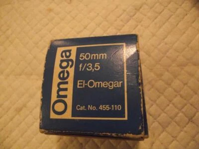 LENTE DE AMPLIACIÓN OMEGA EL-OMEGAR 50MM F3.5, CAT NO. 455-110, NUEVO EN CAJA Foto 1 de 4