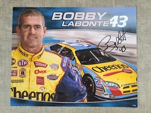 2007 BOBBY LABONTE signed NASCAR 8x10 Photo Card Cheerios Dodge Autograph - Picture 1 of 3