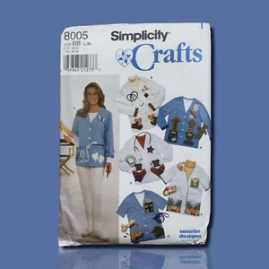 Simplicity 8005 Gr. L Xl Scrub Jacke mit Applikationen - Bild 1 von 2