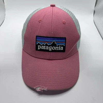 Patagonia Sombrero Gorra Snap Back Púrpura Rosa Malla Camionero Parche Exterior Envejecido Foto 1 de 4
