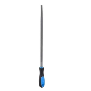 Round File 12" High Carbon Hardened Steel Double Cut Hand Rasp W Plastic Handle - Picture 1 of 5
