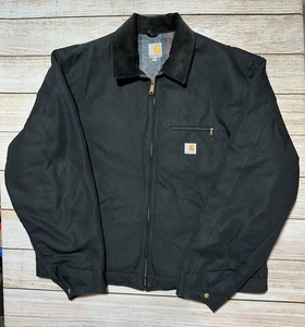 Chaqueta Carhartt J001 Negra Para Hombre Forrada Detriot Negra Talla 2XL ALTA - Imagen 1 de 8