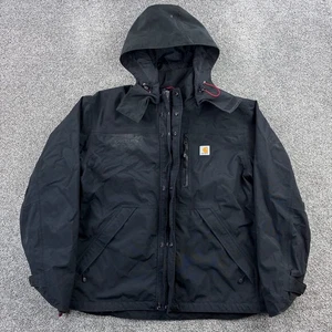 Carhartt Storm Defender Shoreline Jacket Men's Large Black Water Resistant J162 - Picture 1 of 7