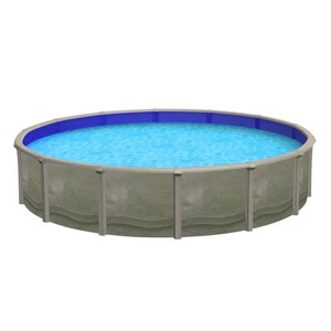 Bluewave Trinity 27'Round 52" Resin Steel Swimming Pool In Gray - Picture 1 of 4