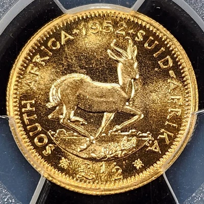 Oro a prueba 1953 Sudáfrica 1/2 libra | PCGS PR63 Foto 1 de 3