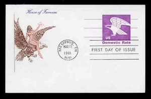 UX88 "B" (12c) EAGLE POSTAL CARD FDC - FARNAM - Picture 1 of 2