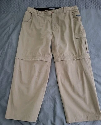 Pantalones/pantalones cortos Berghaus Odyssey para hombre marrón tostado para caminar senderismo W40" L27" Foto 1 de 4