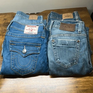 True Religion Armani Exchange Levis Abercrombie Wiederverkäufer Posten Jeans 4er Set - Bild 1 von 10
