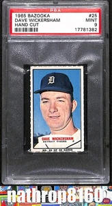 1965 Topps Bazooka Hand Cut #25 Dave Wickersham Detroit Tigers PSA 8 NM-MT 9017 - Bild 1 von 4