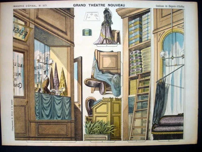Pellerin Imagerie D’Epinal-Grand Theatre Nouveau Nº 1671 Fabric Store Inv1781 Foto 1 de 4