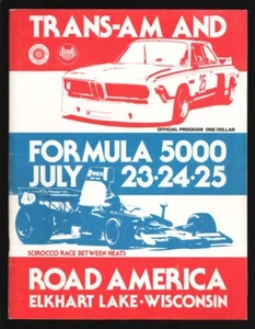 Road America Trans-Am Auto Race Program 7/1976-Formula 5000- Peter Gregg-Al U... - Picture 1 of 1
