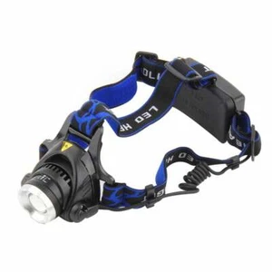 Zoom LED Headlamp Head Torch Rechargeable Headlight 18650 x2 - Picture 1 of 9