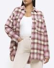 River Island Womens Pink Cotton Long sleeved Shirt Size XS