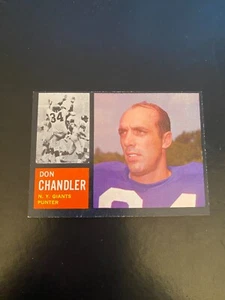1962 TOPPS FOOTBALL #107 DON CHANDLER!!! (N) $1 SPEDIZIONE!! - Foto 1 di 2