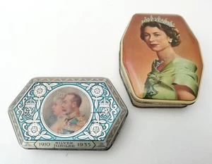 Mackintosh George V Silver Jubilee & Horner Elizabeth II Coronation Tins - Picture 1 of 15
