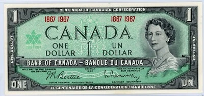 Canada 1867 1967 $1 Centennial Commemorative, Queen Elizabeth, Uncirculated - Image 1 of 2