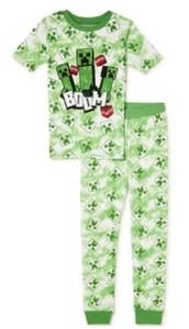 Minecraft Boys Short Sleeve Top and Pants Pajama Set- Size 10 - - Picture 1 of 3