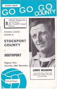1968 1969 Stockport County v Southport - Picture 1 of 1