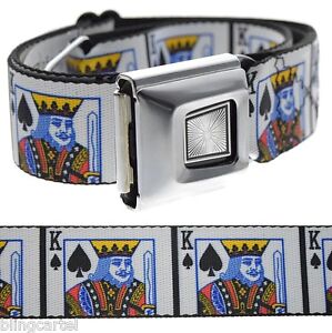 King Of Spades Playing Cards Poker Texas Hold'em Seat Belt Seatbelt Buckle-Down