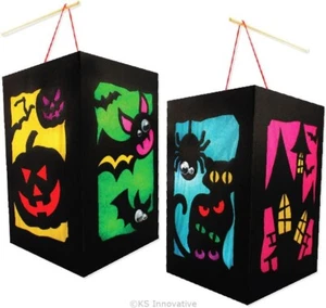 Halloween - Buntglas Seidenpapier Laterne - ergibt 1 - Bild 1 von 3
