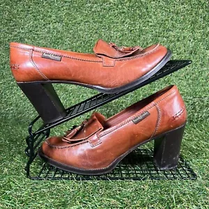 Russell Bromley Zapatos Mujer Talla UK 6 Chester Tostado Marrón Tacón Mocasines EU 39 - Imagen 1 de 8