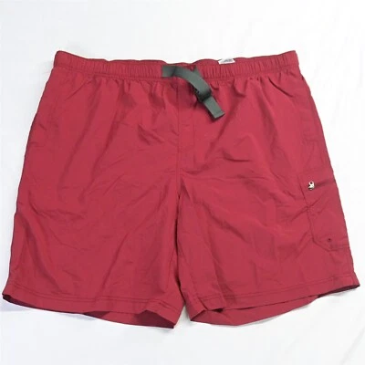 Columbia XXL x 9" Rojo Cinturón Cremallera Bolsillo Carga Bolsas 1449841 Pantalones Cortos de Senderismo Foto 1 de 4