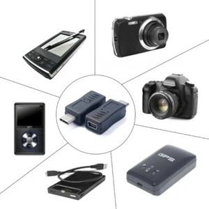 Mini USB Female to Type-C Male Adapter for Cellphone Mini USB to USB Converter - Picture 1 of 8