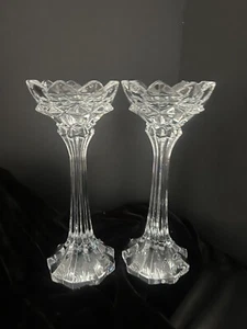 Mikasa Royal Crown Lead Crystal 10" Candle Holders - Picture 1 of 3