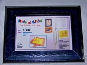 Slide N Glide Magnetic Picture Frame 4 x 6 BLACK - Picture 1 of 1