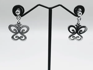 James Avery Retired Sterling Silver Spring Butterfly Drop Post Dangle Earrings - Picture 1 of 12