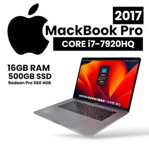 Apple MacBook Pro 15 / 2017 I7-7920HQ / 16 Go / 3,10 GHz / 512 Go SSD #MB32 - Afbeelding 1 van 20