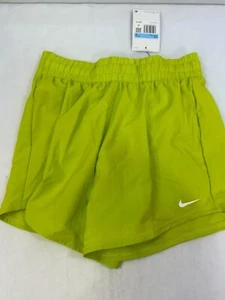 Nike Girls Dri-FIT One High Waisted Woven Training Shorts Green Size M New - Picture 1 of 5