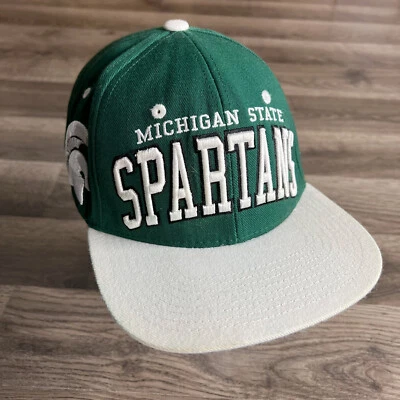 Michigan State Spartans Hat Spellout Logo Adjustable Zephyr Snap Back Wool Blend - Image 1 of 4