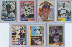 Hall of Famer Reggie Jackson 1980's 7 Card Group Lot Angels/Yankees - Picture 1 of 2