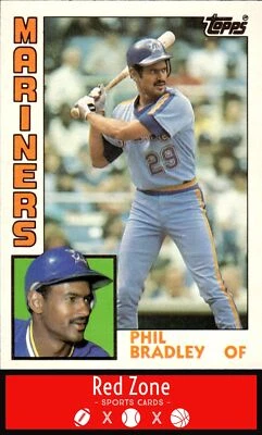 1984 Topps Traded - #15T Phil Bradley NM Set Break. - Image 1 of 2