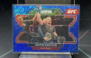 2022 Panini Prizm UFC Blue Shimmer PRIZM #44 Justin Gaethje /7 FOTL Exclusive - Bild 1 von 2
