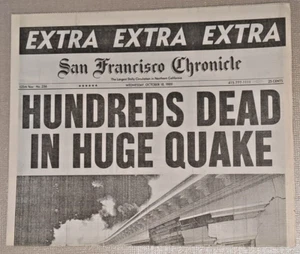 Earthquake San Francisco Chronicle October 18, 1989 Newspaper - Picture 1 of 6