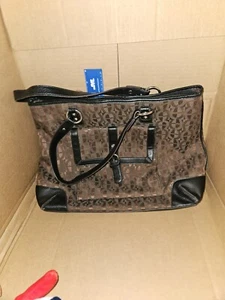 ETIENNE AIGNER Saddle Bag Purse Satchel Handbag Shoulder Black & Brown pre-owned - Picture 1 of 3