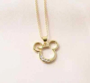 1.0 Ct Round Cut Simulated Diamond Mickey Mouse Pendant 14k Yellow Gold Plated - Picture 1 of 8