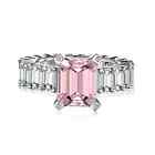 Bague Bijoux Luminara - Superbe Bague Diamant Rose - Élégance Intemporelle