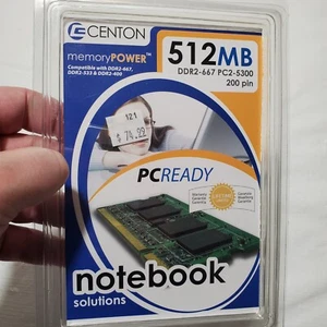 Centon Memory Power 512MB PC2-5300 200 Pin Desktop RAM Memory DDR2-667 - Picture 1 of 9