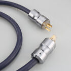 Audiophile 5N OCC Pure Copper Cord Gold Plated US/EU Plug HIFI Audio Power Cable