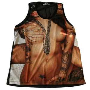 Canotta canottiera uomo Mao Mao sexy ragazza nuda coppia feltro taglia 2XL - Foto 1 di 12