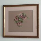 Original Drawing Demo By Shirley Tolle Roses Flowers Matted Framed Mauve 15 X 14