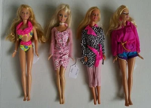 Barbie Doll Lot 4 Blonde 90s  Vintage Mattel Bendable Clothing Bathing Suit Dres - Picture 1 of 3