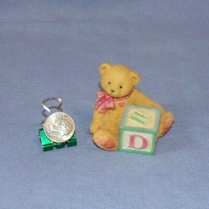Miniature Dollhouse Priscilla Hillman Enesco Teddy Bear & Toy Block D Figurine - Picture 1 of 4